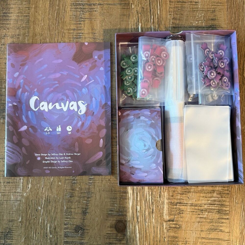Canvas Board Game by R2I Games 2021 Award Winning Art Missing One Piece EUC Read